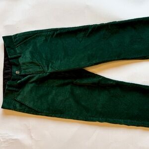 Janie and Jack Dark Green velvet Pants